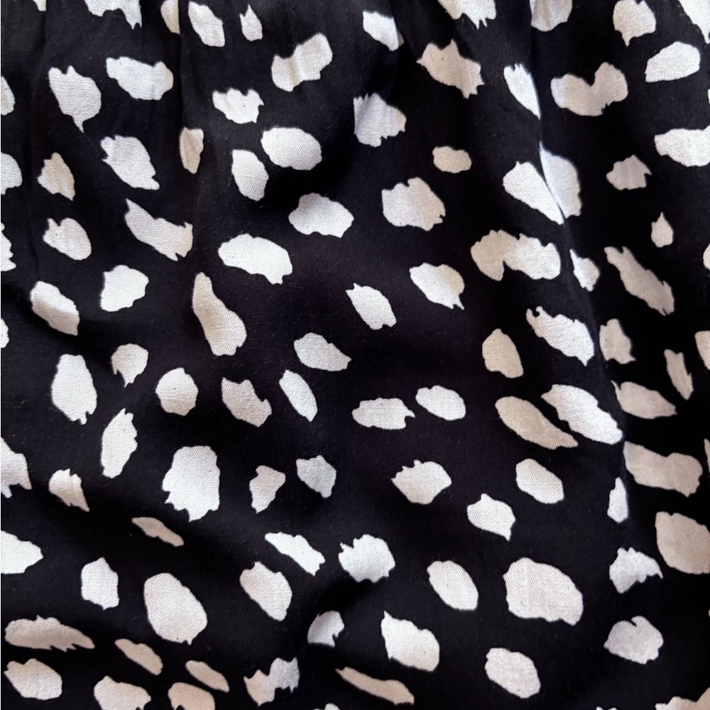 Kirundo Black & White Animal Print Floral Embroidered Ruffle Sleeve Dress Boho M - Picture 3 of 5